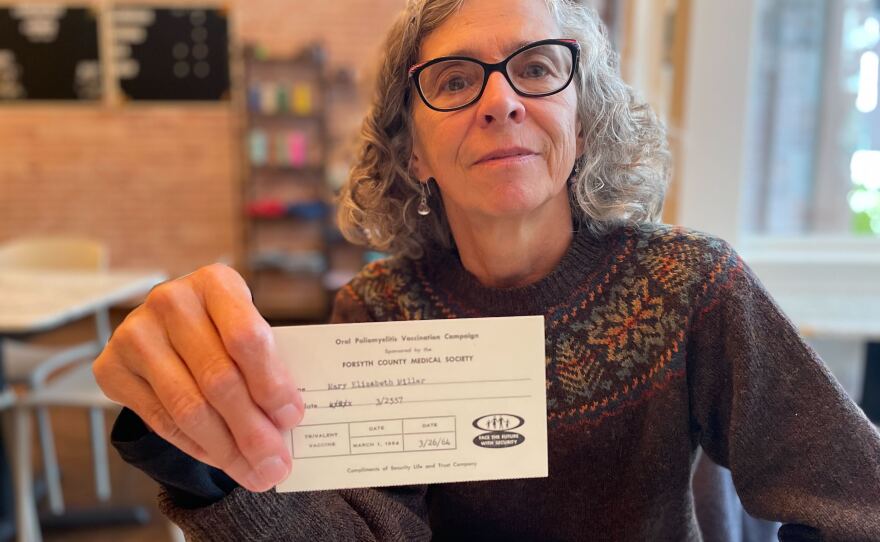 Mary Miller of Baker City, Ore. recently got her 1964 polio vaccination card from her 91 year old mother who had saved it.