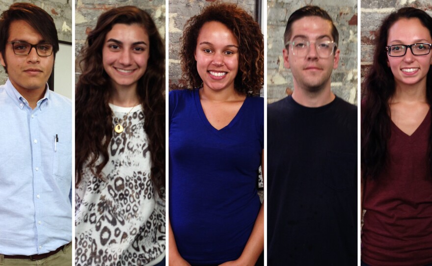 Millennial focus group (from left to righ)t: Arturo Chang, Shaza Loutfi, Alexa Graziolli, Stephen Crouch, Jessica Ramser. Not pictured: Ginger Gibson.