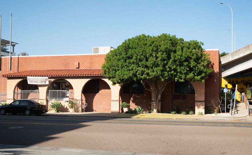 The Chicano Park Museum &amp; Cultural Center sits nestled among the vividly painted pillars of Chicano Park on Oct. 7, 2025.