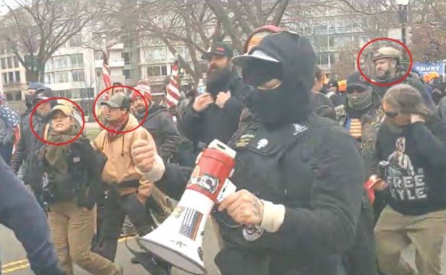 The FBI says it has identified five people arrested on Thursday as being part of a Proud Boys group that participated in the Capitol Riot.
