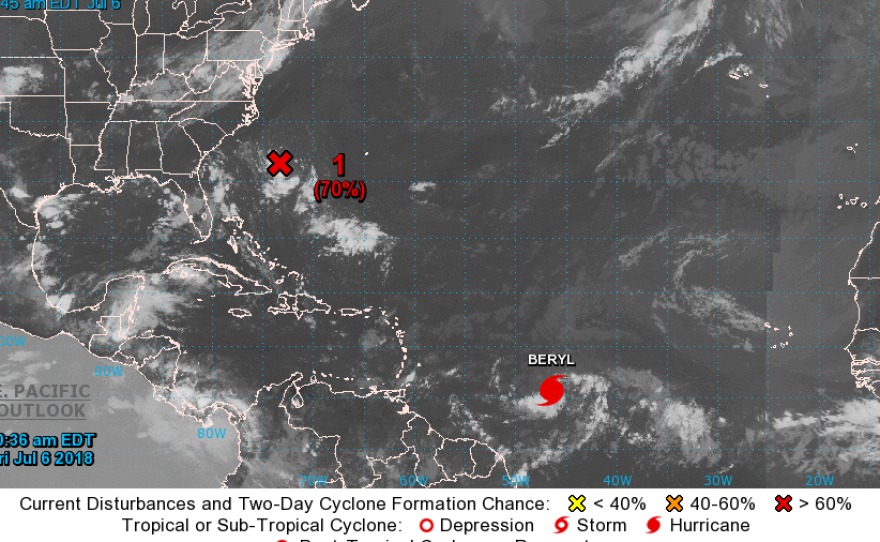 Beryl, the first Atlantic hurricane of the 2018 season was headed for the Lesser Antilles, where it was expected to make landfall by Monday.