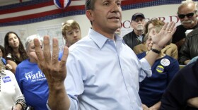 Republican senatorial candidate Dino Rossi talks to supporters at his campaign office in Everett, Wash., on Tuesday. Rossi is challenging Democratic Sen. Patty Murray for her seat.