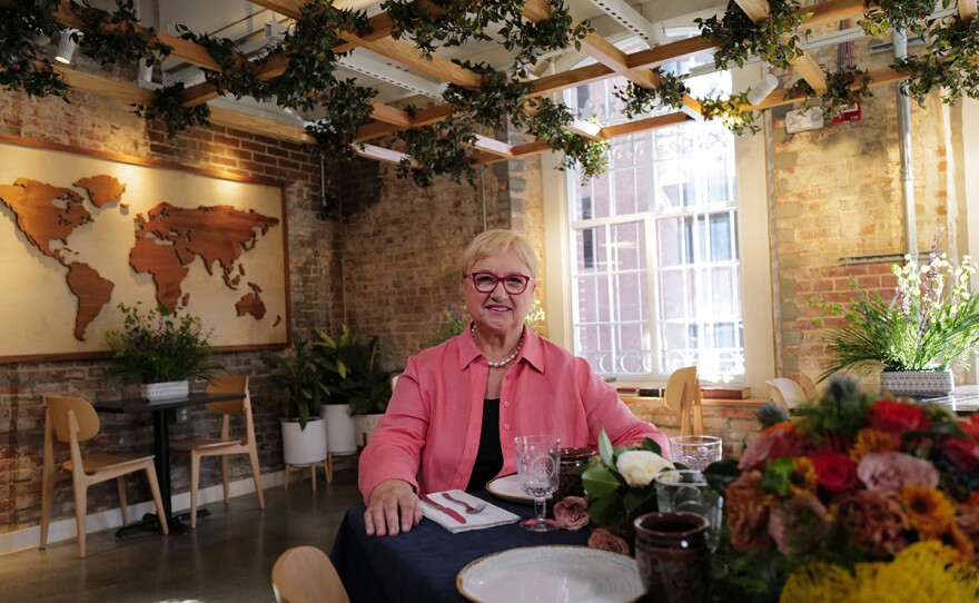 With the table set, Lidia is ready to welcome guests to Immigrant Food.