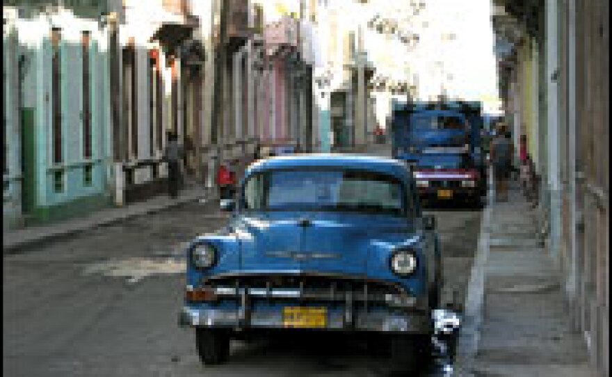 Cuba is plagued by crumbling infrastructure, and old cars such as this one from the 1950s are common. After a U.S. embargo went into place against Cuba in 1962, importing vehicles from Detroit became almost impossible. Also, under the communist system, few could afford them. Over the next five decades, many of the hulking Buicks, Oldsmobiles and Plymouths that were in Cuba at the time of Castro's revolution have been repeatedly repaired.