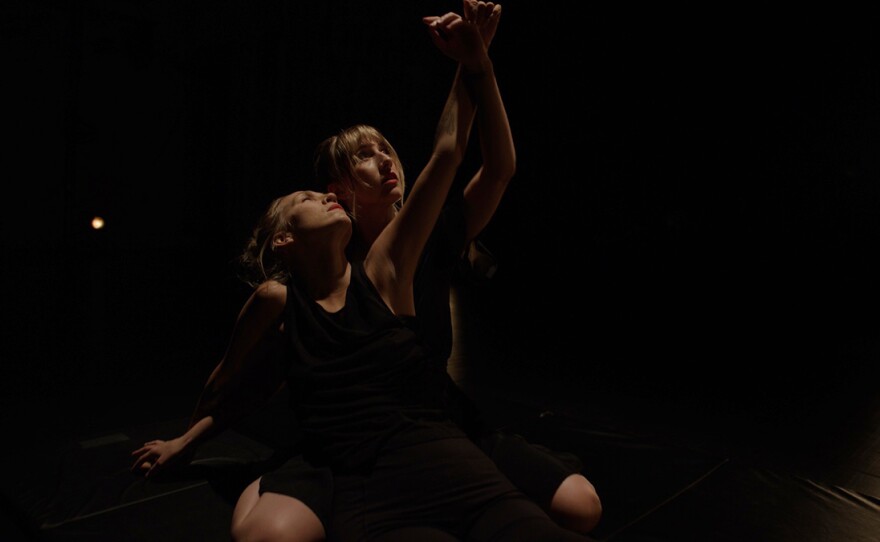 Kelsey Peterson and Leah Westlund performing during "A Cripples Dance"