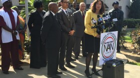 San Diego Unified School District Superintendent Cindy Marten speaks at a press conference about a Lincoln High School brawl, March 4, 2016. 
