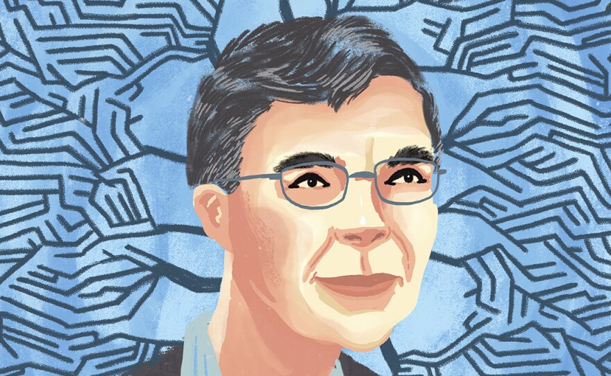 Illustrated portrait of Nobel Laureate, Carl Wieman
