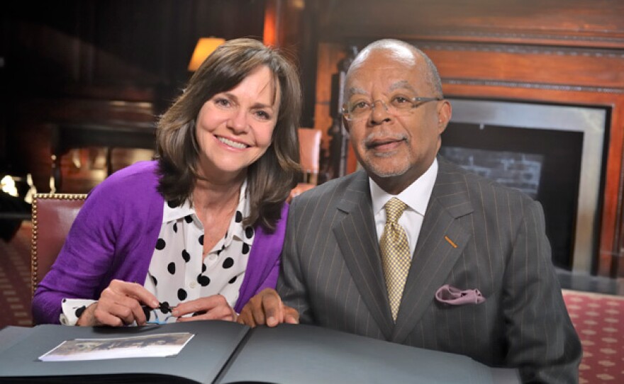 Sally Field and Henry Louis Gates, Jr. during the filming of FINDING YOUR ROOTS – Season Two.