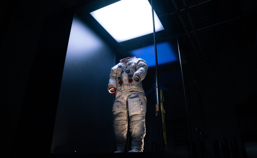 The spacesuit Neil Armstrong wore on the moon during the Apollo 11 mission 50 years ago. Apollo 11 blasted off for the moon on July 16, 1969, and Armstrong took his famed "giant leap" five days later.