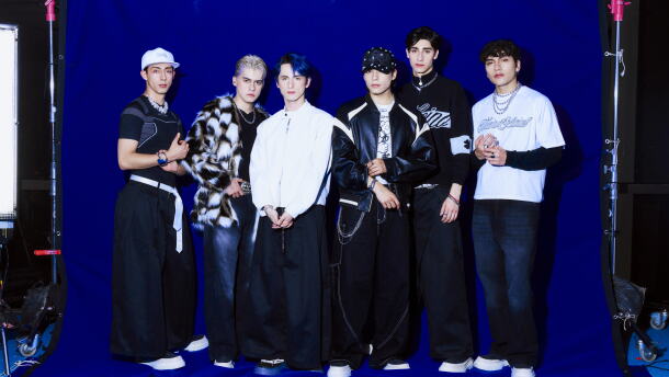 Members of Q_ARE, a Chilean K-pop-inspired boy band, pose for a photo in Santiago, Chile.