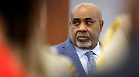 Duane Davis appears in court during his murder trial, related to the 1996 killing of rapper Tupac Shakur, at Clark County District Court Regional Justice Center in Las Vegas, Monday, Aug. 17, 2026.