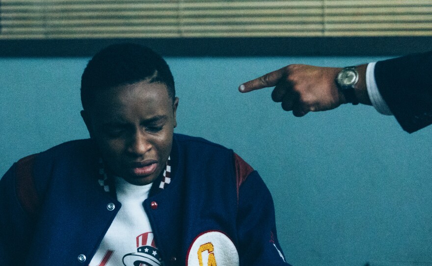 Caleel Harris plays Antron McCray in Ava DuVernay's Netflix miniseries, When They See Us. "He was a part of a gorgeous small family unit — his mother, his father, and himself — living in Harlem," DuVernay says. "He had dreams of being a baseball player."