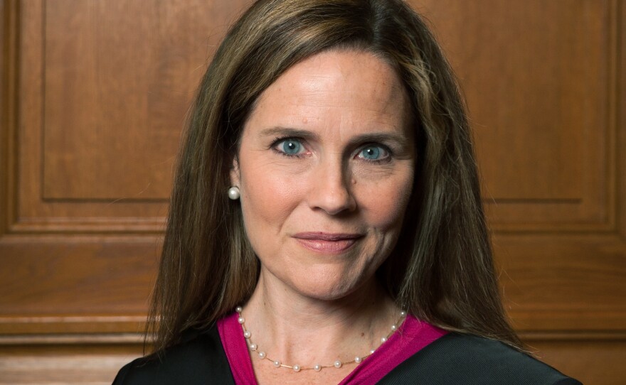 Judge Amy Coney Barrett, pictured in 2018, is seen as a front-runner to replace the late Justice Ruth Bader Ginsburg on the Supreme Court.