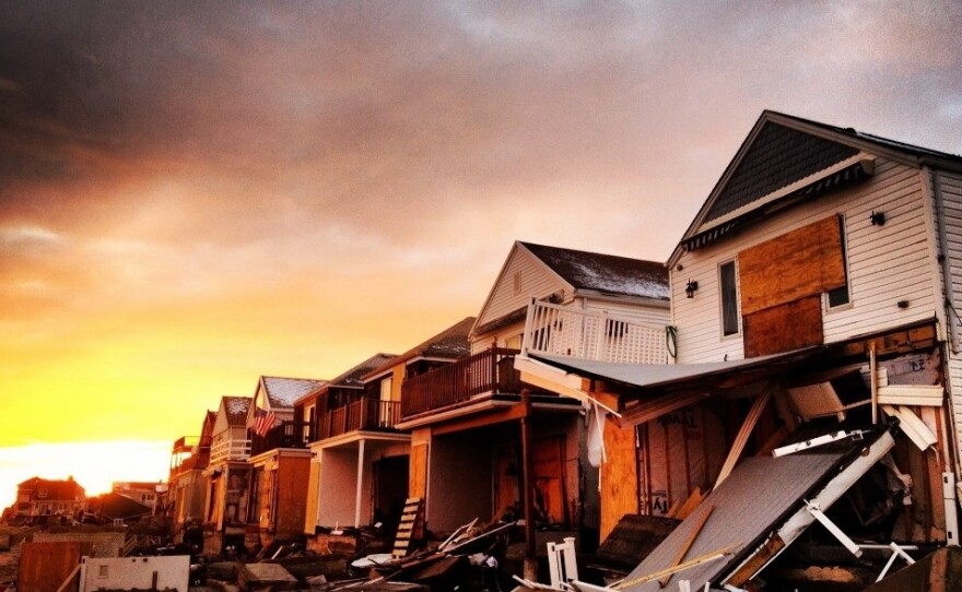 Rockaway Beach, in the Queens borough of New York City, after Superstorm Sandy.
