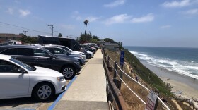 Crowds gather at Leucadia State Beach in Encinitas, California. July 3, 2020. 