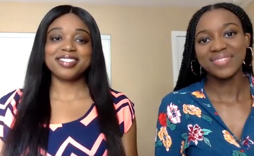 Sisters, Nene (left) and Ekene (right) Okolo the founders of Black in PUSD Instagram page. May 17, 2021.