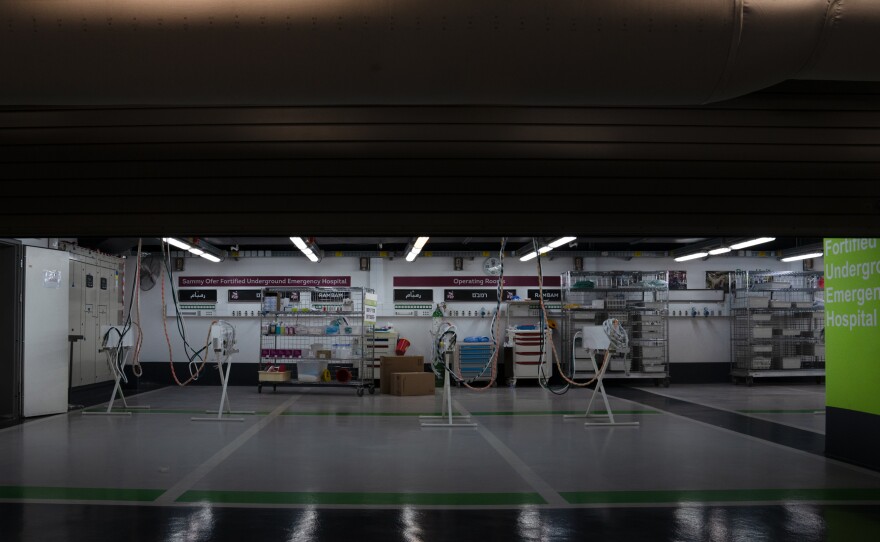 Israel's largest trauma hospital, in the northwestern city of Haifa, has converted a three-floor underground parking garage into a hospital.