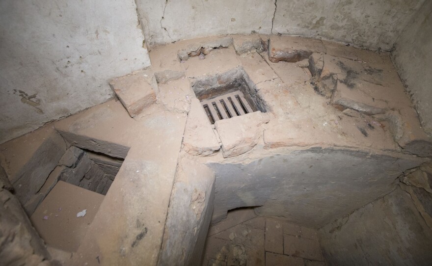 The University of Virginia said the walls of the chemical hearth had been sealed off since the 1850s. The room was protected from a fire in 1895 that destroyed much of the building's interior.