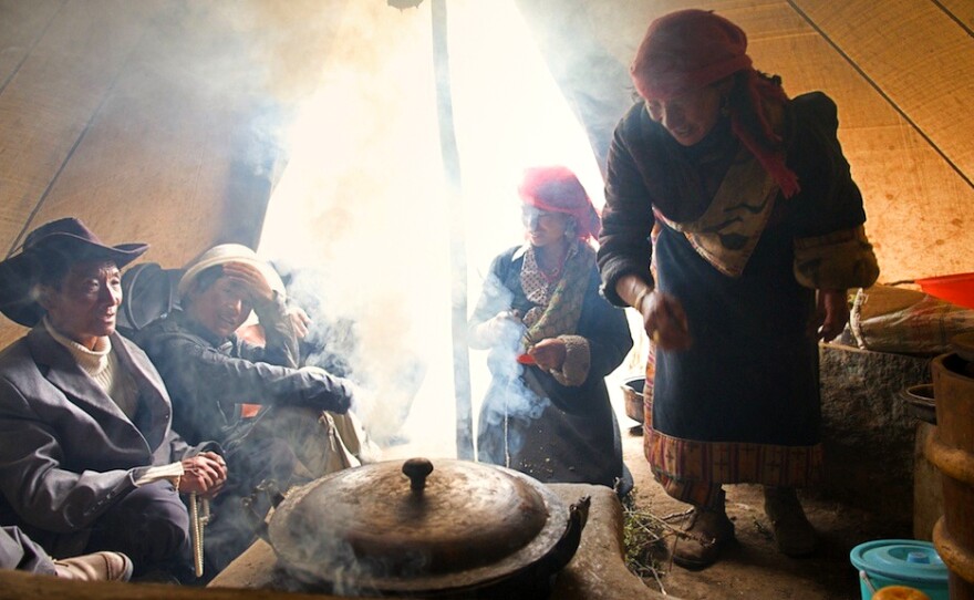 Many people like these residents of rural China rely on indoor stoves for heating and cooking. That causes serious health problems.