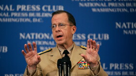 Chairman of the Joint Chiefs of Staff Admiral Mike Mullen delivers remarks about recent cyber attacks on government Web sites and other defense subjects, July 8, 2009 in Washington, DC.