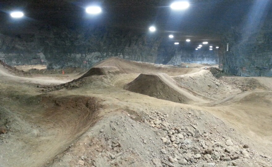 With more than 320,000 square feet of riding area, the new Mega Underground Bike Park features 45 trails.