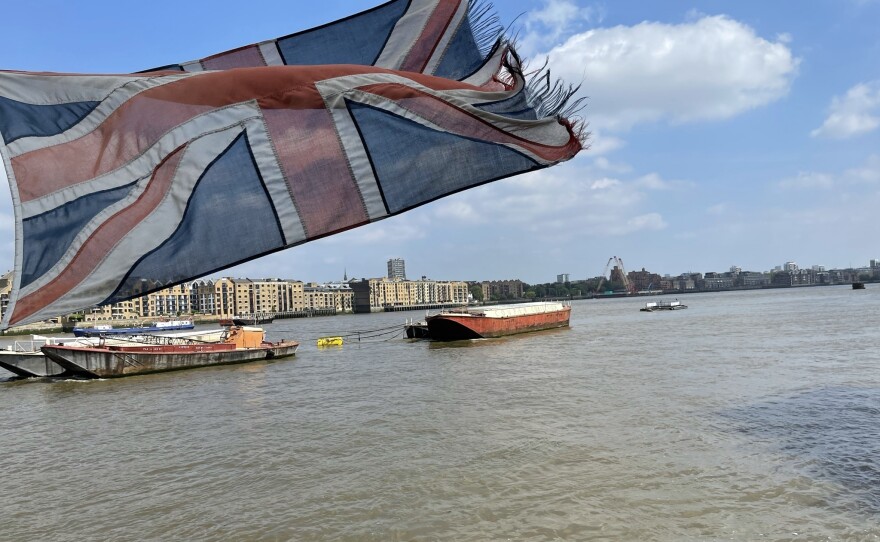 The view from The Mayflower pub along the River Thames. The site has been home to a pub since 1550 and it's where the Mayflower, the ship, began its voyage to America in 1620.