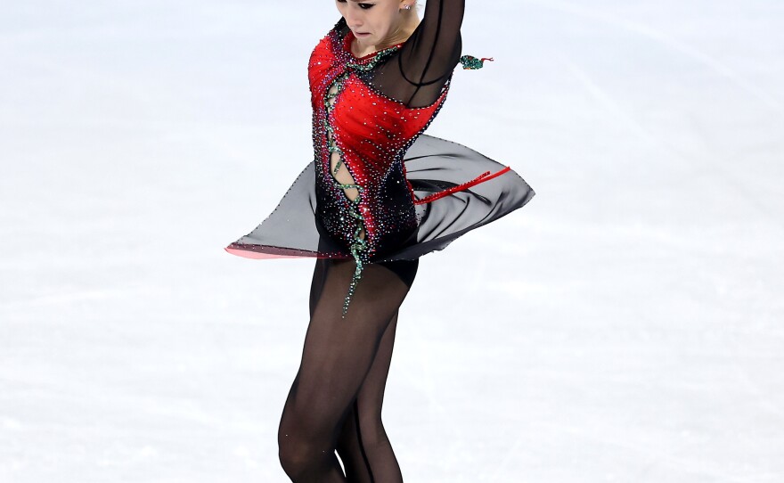 Kamila Valieva of Team ROC became the first female to land a quad jump at the Olympics during the Team Event on February 07, 2022 in Beijing.