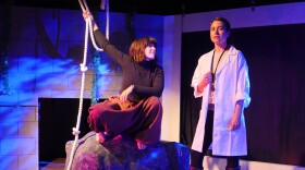 Nancy Ross as Wookie and Mariel León as Elsa in the world premiere of Diana Burbano's "Sapience" at Moxie Theatre.