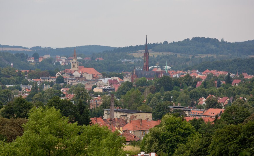 A view of the city of Walbrzych, Poland, near where a Nazi train, possibly holding some of the Third Reich's looted treasure, is believed to be hidden.