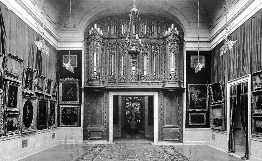Huguette Clark owned several apartments on Fifth Avenue, a mansion in Connecticut and a house in California, but chose to live for two decades in a hospital room. This New York City house, her childhood home, featured five art galleries. (Photo from the book Empty Mansions)