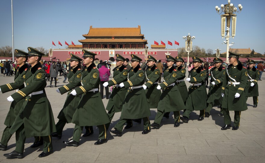 The <em>New Yorker</em>'s Evan Osnos says by the time he visited Tiananmen Square (seen here in March) the government had erased all traces of the 1989 demonstrations.
