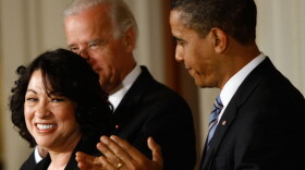 U.S. President Barack Obama announces United States Court of Appeals for the Second Circuit Judge Sonia Sotomayor (L) of New York as his Supreme Court nominee as Vice President Joe Biden (C) watches at the White House May 26, 2009 in Washington, DC. If confirmed, Sotomayor will be the first Hispanic Supreme Court Justice in the nation's history, replacing Supreme Court Justice David Souter. 