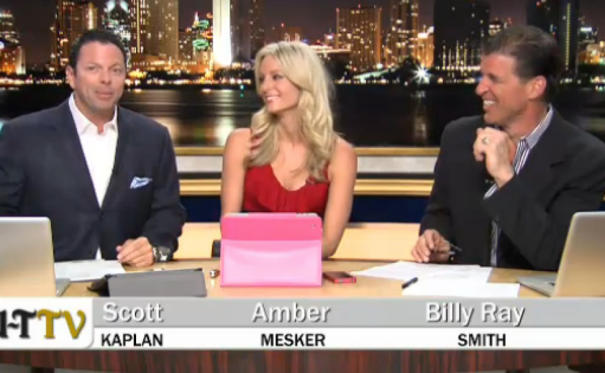 UT-TV hosts Scott Kaplan, Amber Mesker and Billy Ray Smith in their first broadcast.