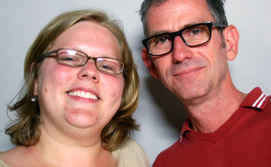 Chris Whitney (right) spoke to his friend, Erin Kuka, in San Francisco about his life after learning that he was HIV positive.