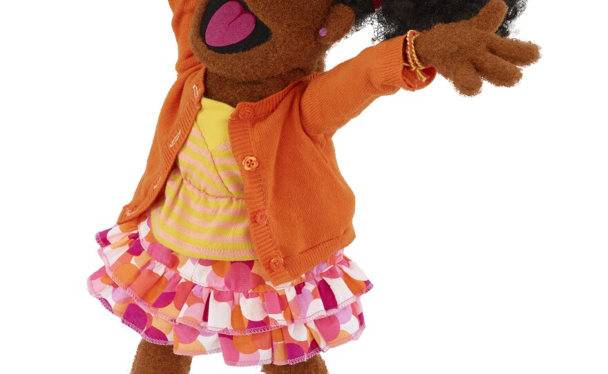 Megan Piphus Peace's character Gabrielle lives and learns on <em>Sesame Street</em>.