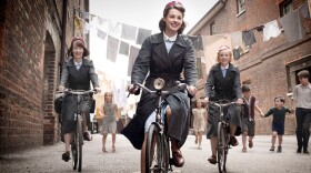 Bryony Hannah as Cynthia, Jessica Raine as Jenny and Helen George as Trixie in CALL THE MIDWIFE.