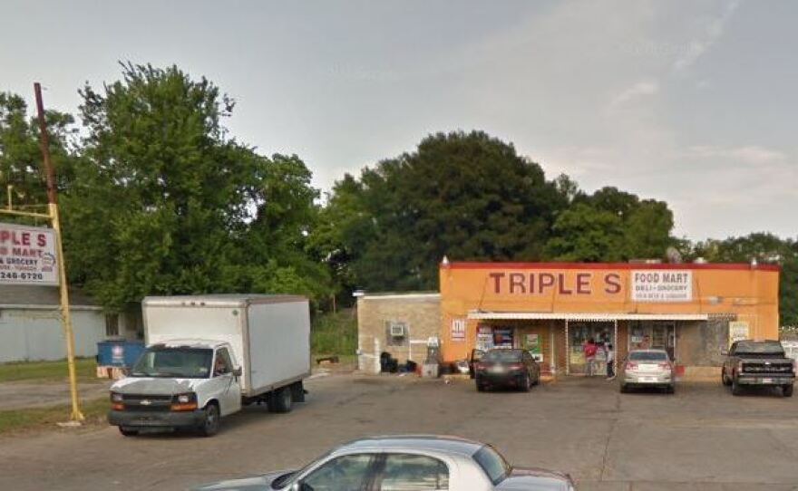 The Triple S convenience store was the scene of a shooting shortly after midnight Tuesday — and the site of protests later that day, after video of a police-involved shooting circulated.