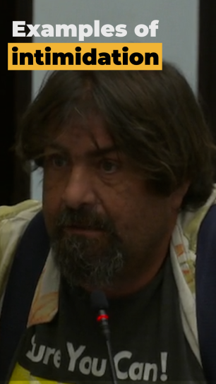 Examples of intimidation