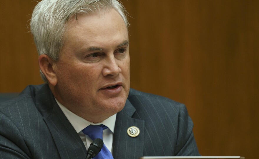 Representative James Comer, a Republican from Kentucky and ranking member of the House Oversight and Reform Committee, speaks during a hearing in Washington, D.C.