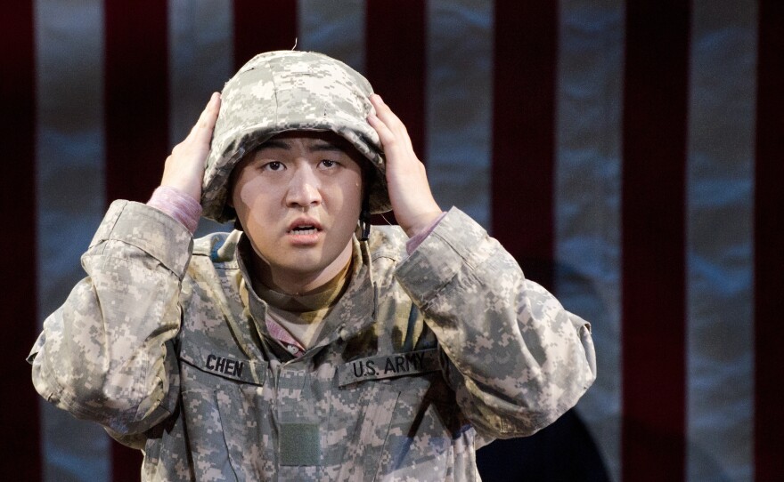 Andrew Stenson plays Pvt. Danny Chen in An American Soldier, a new opera about the hazing and tragic death of the Chinese-American soldier from New York City.