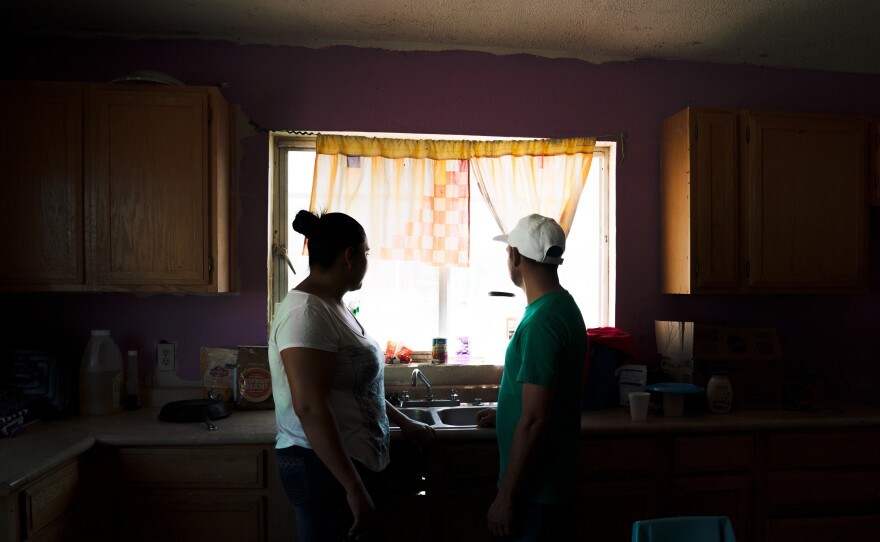 Tania and her husband, Joseph, initially had to stay just across the border in Mexico under a Trump administration program that requires thousands of people to wait in northern Mexico cities while their immigration cases are heard in U.S. courts.