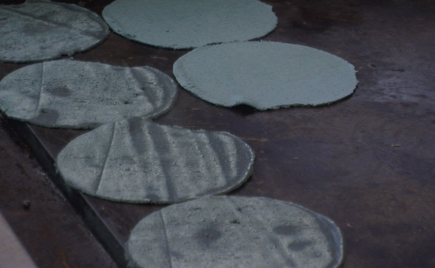 Blue maize tortillas cook at Verde y Crema in Tijuana, May 29, 2015.