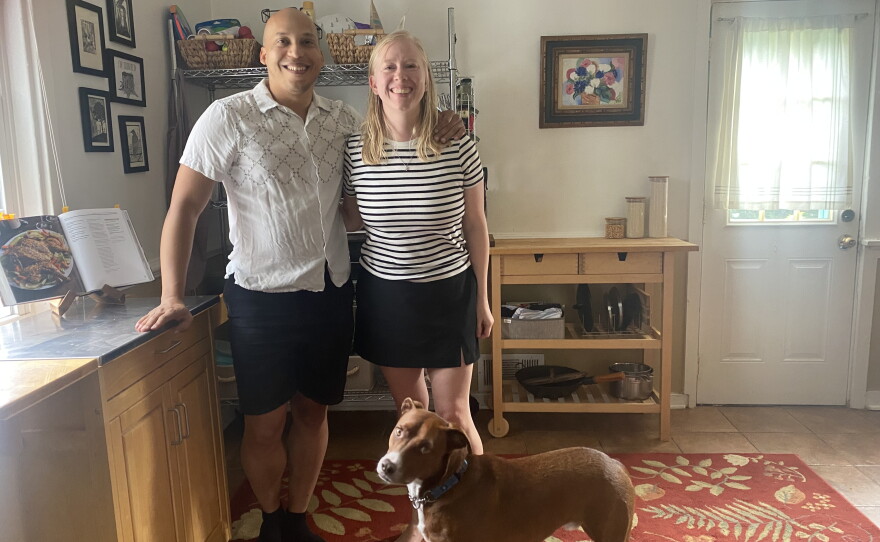 Brittany Gilroy and her husband Phillip West live with their dog and a roommate in Richmond, Va. They're trying to buy a home but finding it out of reach, for now.