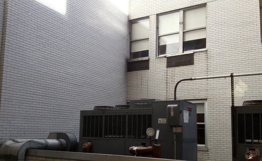 The view from Clark's last regular hospital room at Beth Israel Medical Center in New York City. (Photo from the book Empty Mansions.)