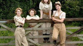 Annie Barratt played by Christine Bottomley; Joyce Fisher played by Becci Gemmell; Bea Holloway played by Jo Woodcock; Nancy Morrell played by Summer Strallen from the television series LAND GIRLS.