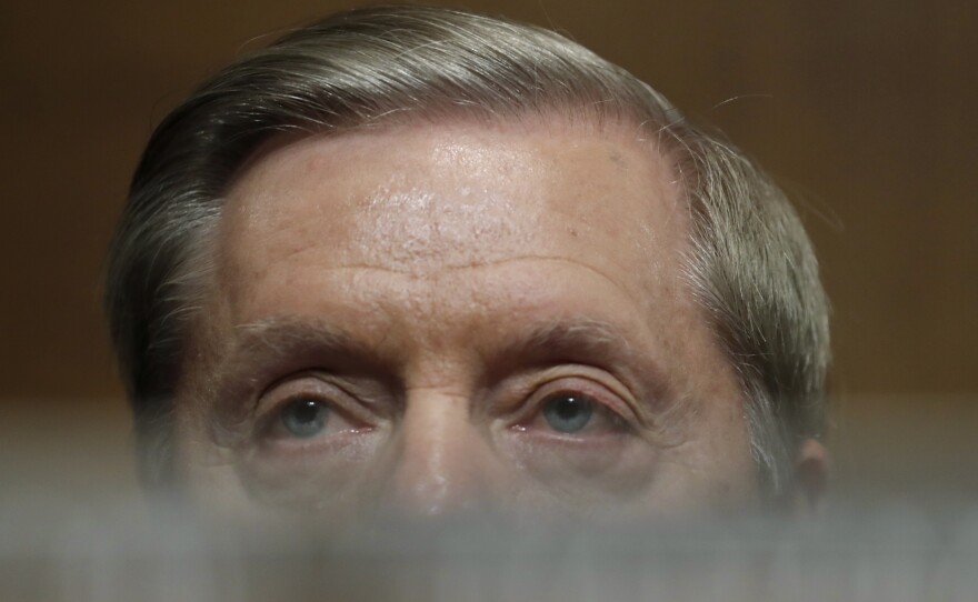 Sen. Lindsey Graham, R-S.C, listens during a Senate Judiciary Committee hearing on the allegations against then-Supreme Court nominee Brett Kavanaugh.×