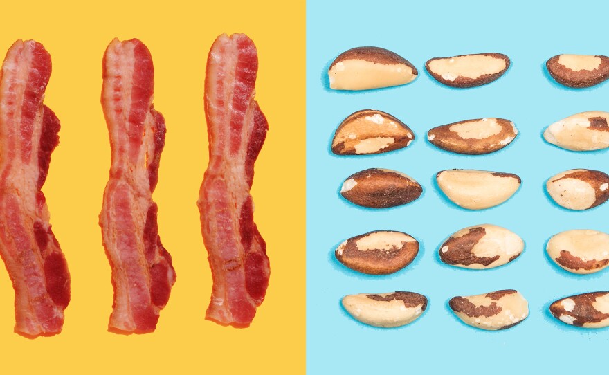 Eating too much bacon, or too few whole grains, nuts and seeds, can influence your risk of death from heart disease. Nearly half of all deaths from heart disease and Type 2 diabetes are linked to diet.