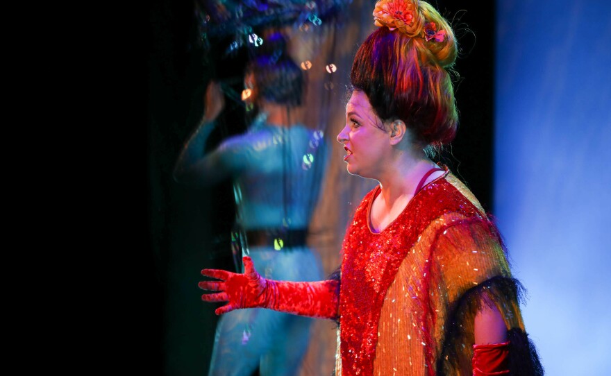 French soprano <a href="http://www.parnassus.at/index.php?id=27&L=1&tx_artistsdb_artists%5Bartist%5D=168&tx_artistsdb_artists%5Baction%5D=show&tx_artistsdb_artists%5Bcontroller%5D=Artist&cHash=7cc5d2ed9782aea2f377184af0a8696d">Emmanuelle de Negri</a> performs as Io in a production of Rameau's eponymous opera at the Kennedy Center in Washington, D.C.