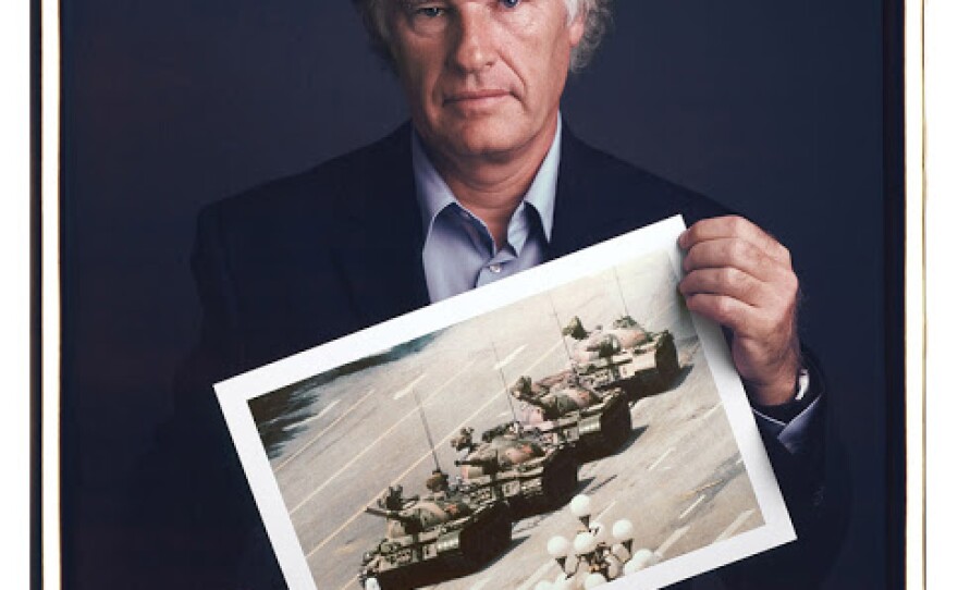 Tim Mantoani's portrait of photographer Jeff Widener, who took the famous "Tank Man" photograph in Tiananmen Square. 