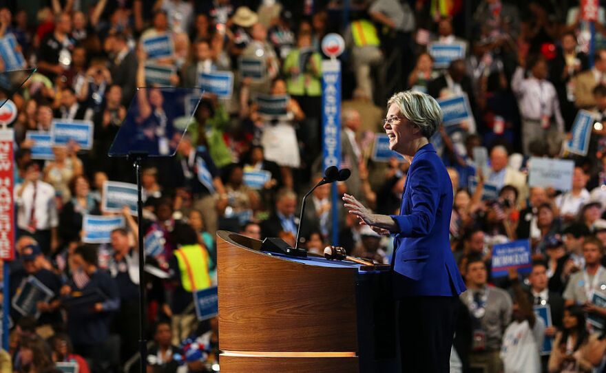 Elizabeth Warren speaks at the Democratic National Convention on Sept. 5, 2012, in Charlotte, N.C.
